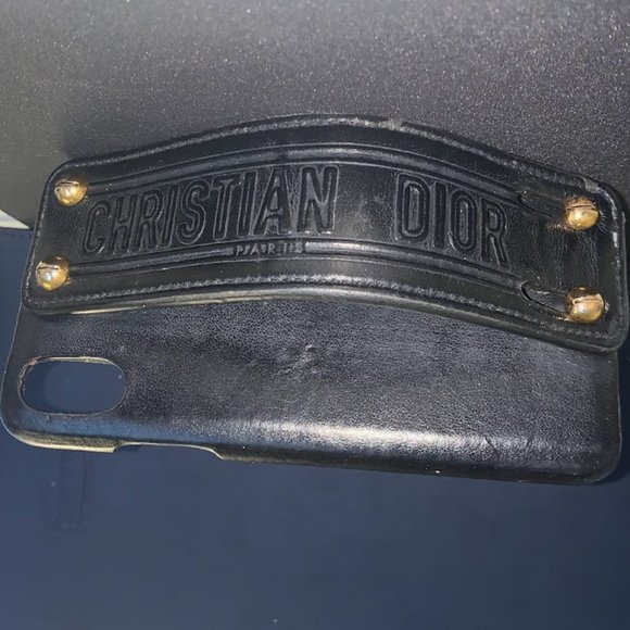 CHRISTIAN DIOR Calfskin Stripe iPhone X/XS Case Black - Picture 5 of 6